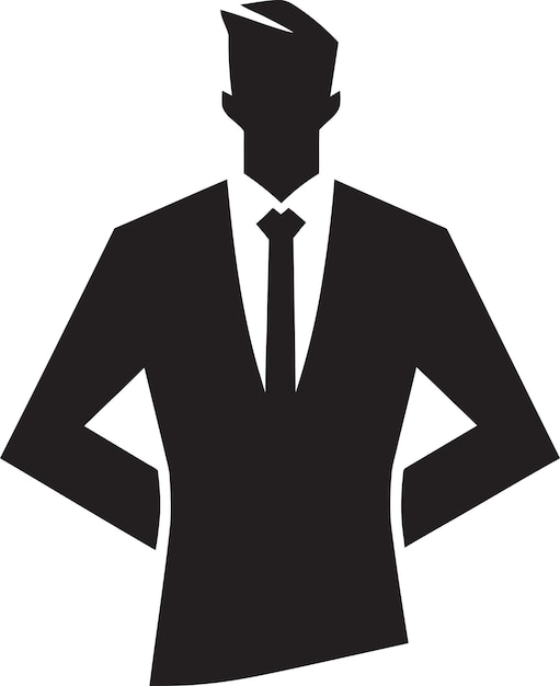 Elegant Monochromatic Noir Suit Icon