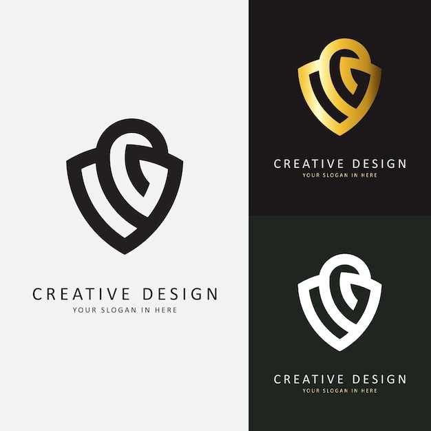 Элегантный креативный дизайн логотипа монограммы