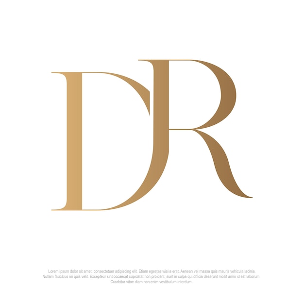 Elegant monogramlogo DR