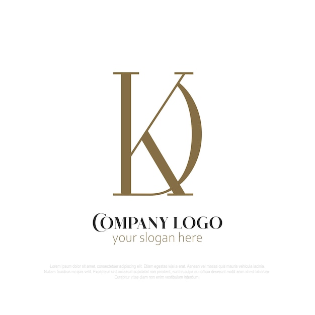 Elegant monogramlogo KD