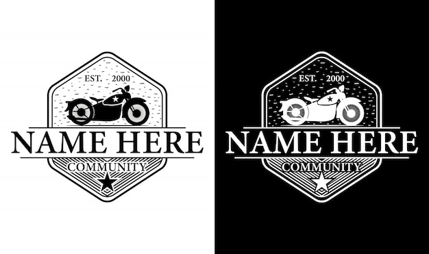 Elegant motorcycle Vintage Retro Logo design inspiration