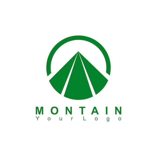 Elegant mountain vector logo design template