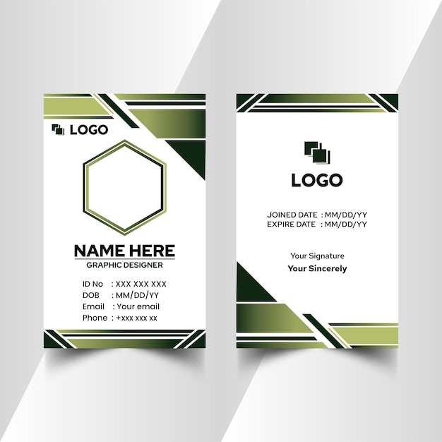 Vector elegant name card and id card templates - 49