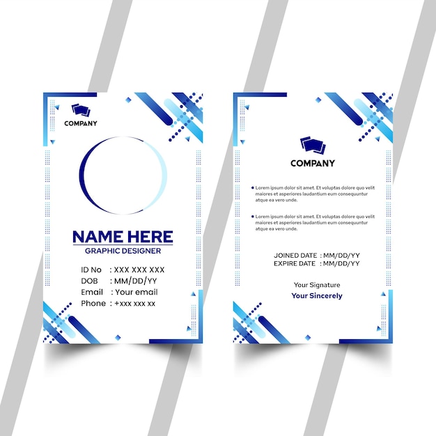 Vector elegant name card and id card templates 621