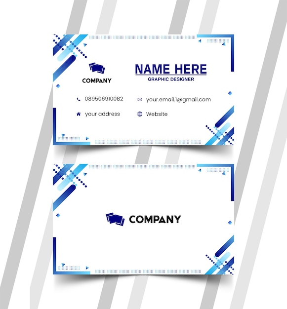 Vector elegant name card and id card templates 622