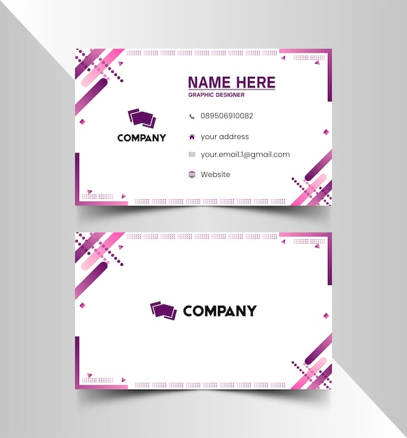 Vector elegant name card and id card templates 626