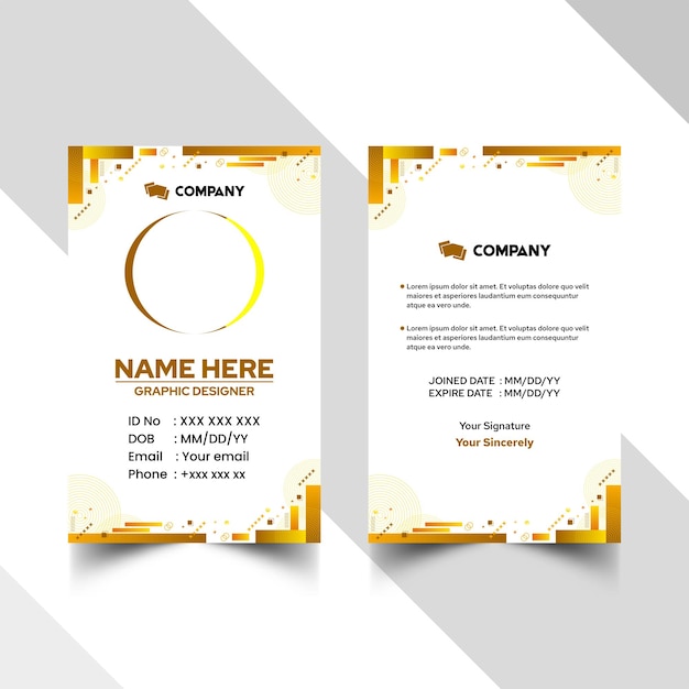 Elegant name card and id card templates 935