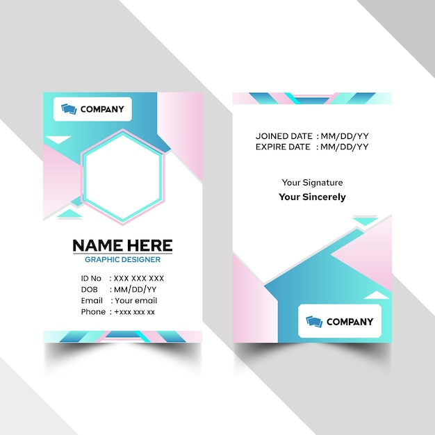 Elegant name card and id card templates - 95