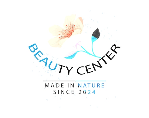 Logo elegante dei cosmetici naturali