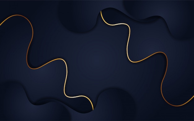 Elegant navy background with golden line