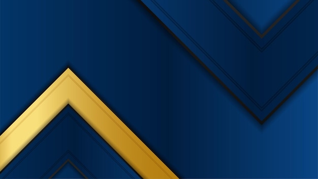 비즈니스 기업 기관 파티 축제 세미나 및 회담을 위한 겹침 레이어 슈트가 있는 우아한 네이비 블루 골드 배경