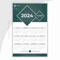 Vector elegant new year calendar design