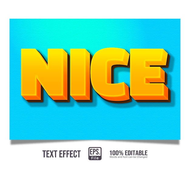 Vector elegant nice editable text effect style