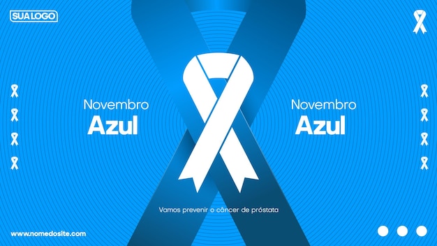 elegant novembro azul prostate cancer post banner design