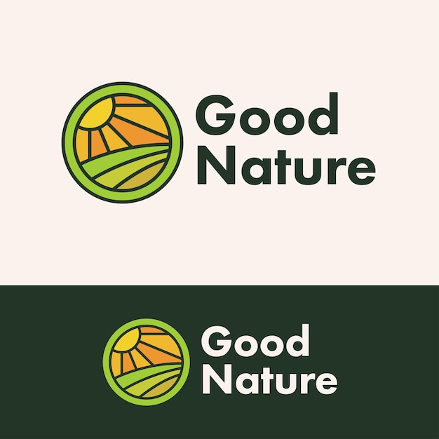 elegant organic natural logo concept