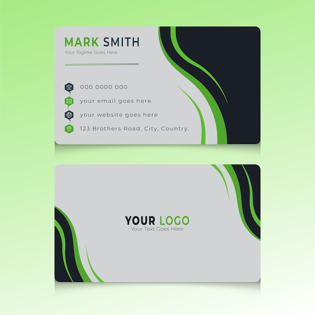 Elegant organic and unique business card design