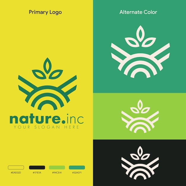 elegant organisch natuurlijk logo-concept