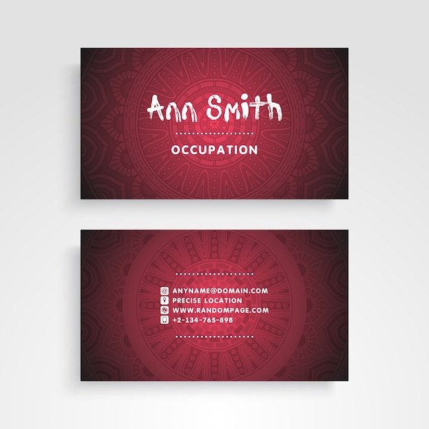 Vector elegant oriental business card design