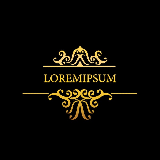 Elegant ornament logo ontwerp