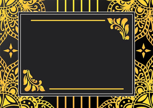 Elegant Ornamental Frame Illustration Template