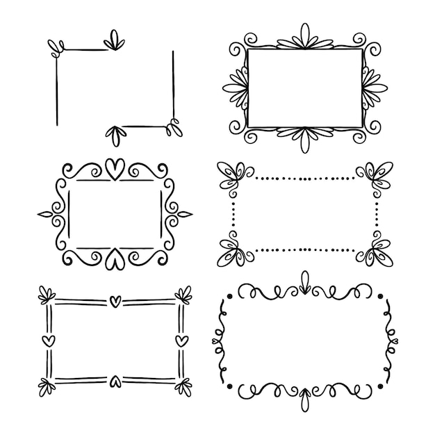 Elegant ornamental frame set