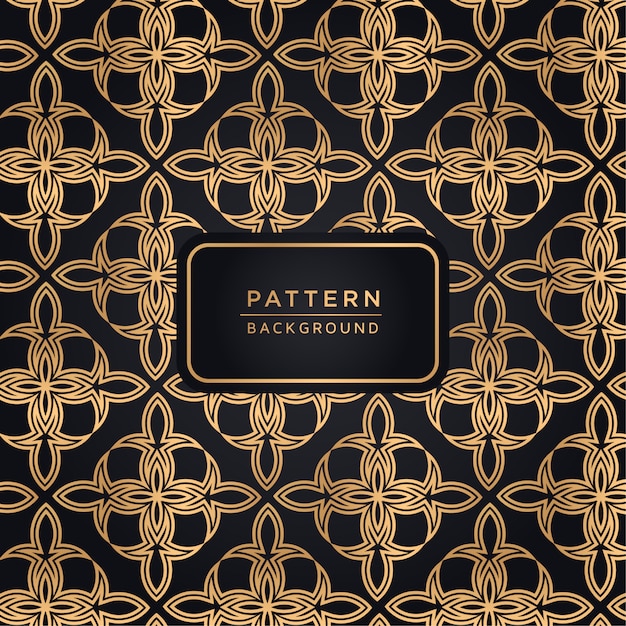 Elegant ornamental pattern background In Gold Color