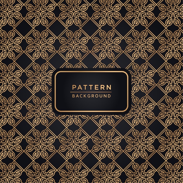 Elegant ornamental pattern background in gold color