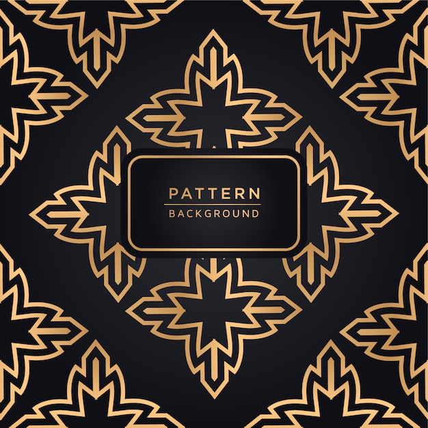 Elegant ornamental pattern background In Gold Color