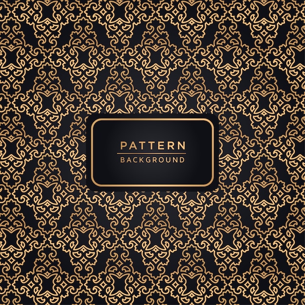 Elegant ornamental pattern background In Gold Color