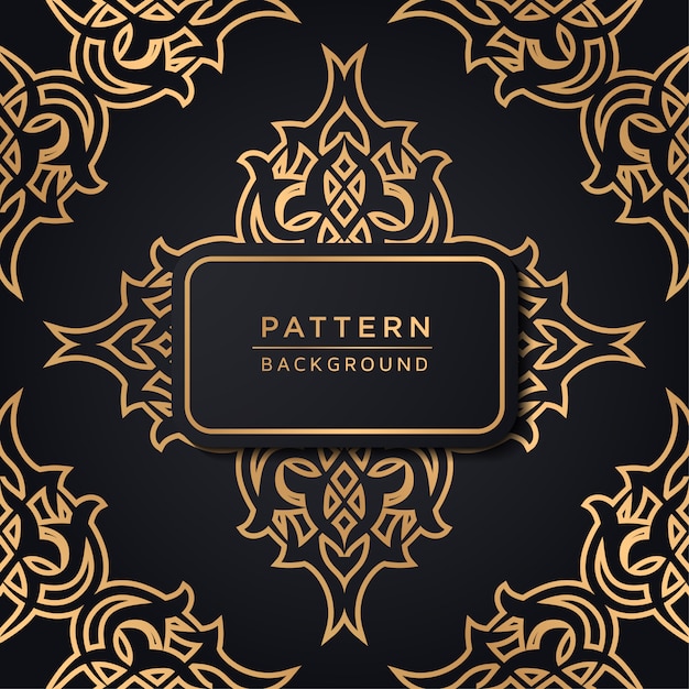 Elegant ornamental pattern background in gold color