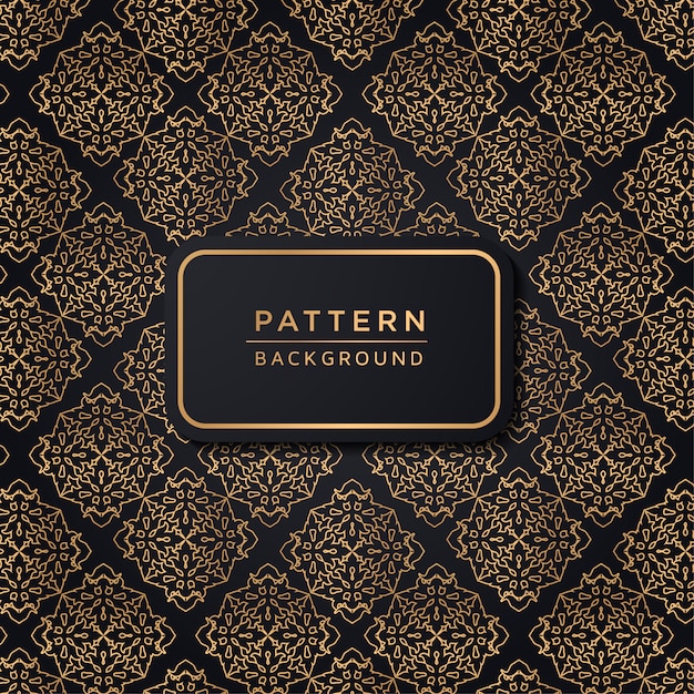 Elegant ornamental pattern background in gold color