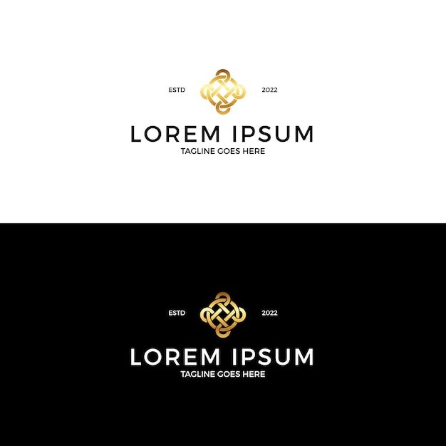 Vector elegant patroon logo ontwerp inspiratie