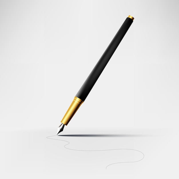 Elegant pen vector realistic