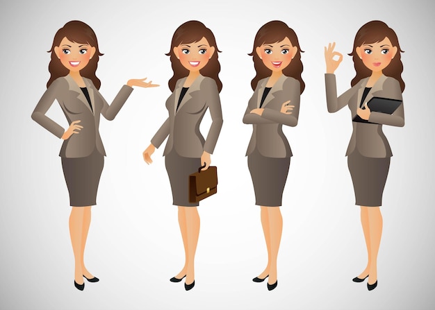 Vector elegant peoplebusinesswoman