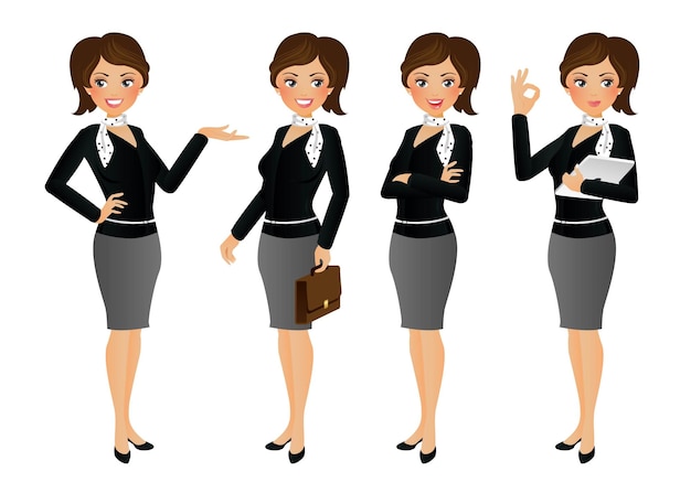 Vector elegant peoplebusinesswoman