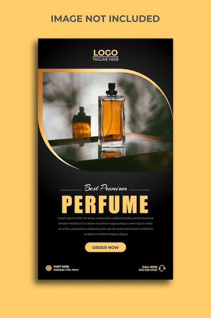 Elegant perfume or fragrance facebook and instagram story template