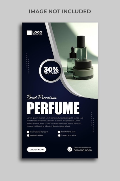 Elegant Perfume or Fragrance Facebook and Instagram Story Template