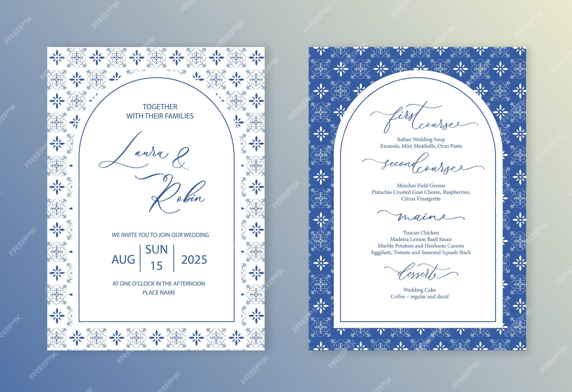 Editable Nikkah Wedding Invitation Floral Frame Islamic 