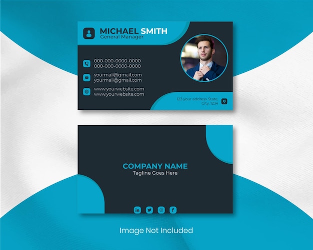 elegant personal and company  business card design vector template