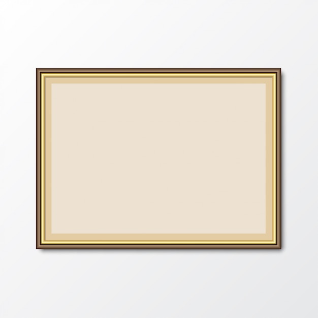 Elegant picture photo frame with shadow. Vector illustration
