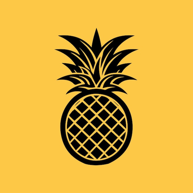 Elegant pineapple logo template