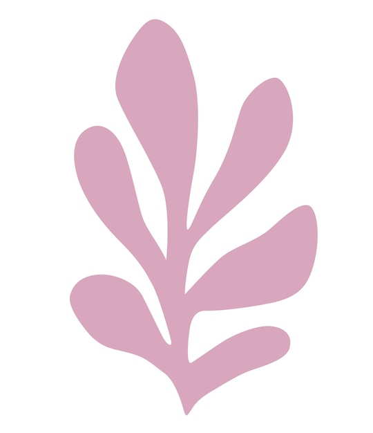 Vector elegant pink nature plant silhouette