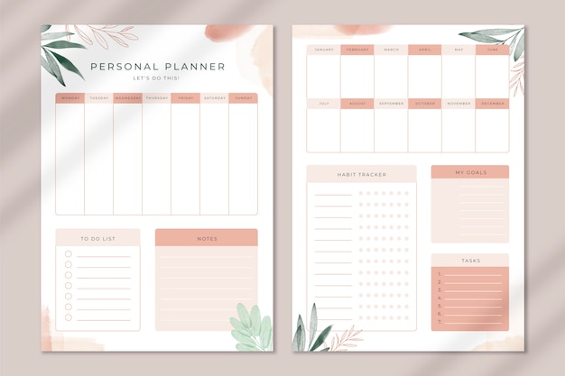 Elegant planner design template