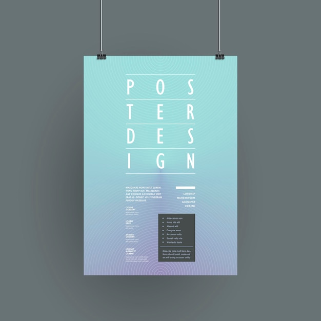 Vector elegant poster template design