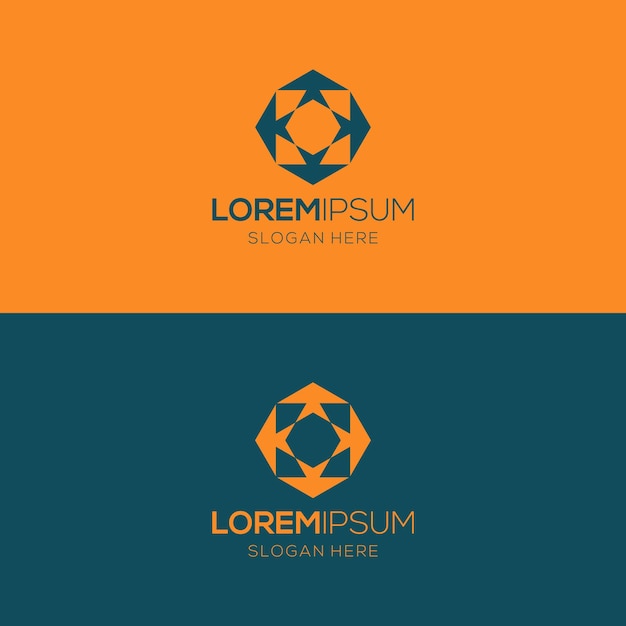 Vector an elegant and powerful geometric logo design template for modern companies