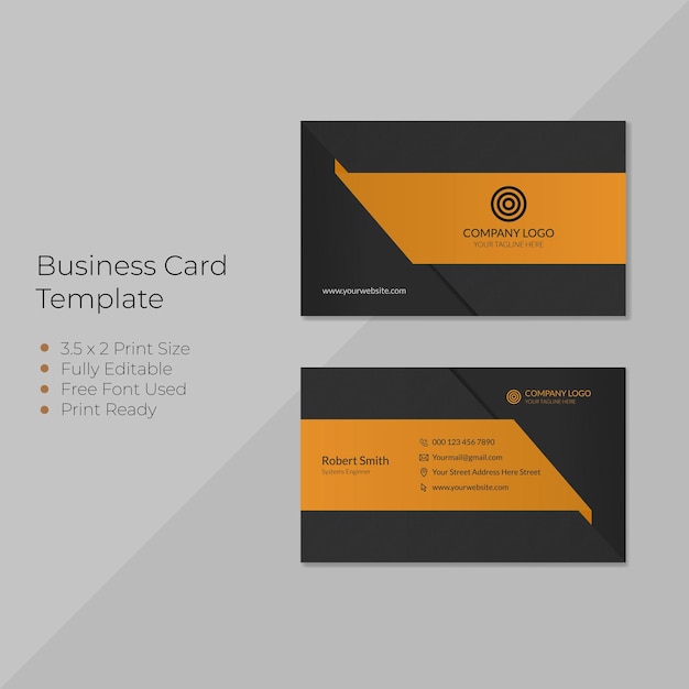 Elegant premium corporate business card template