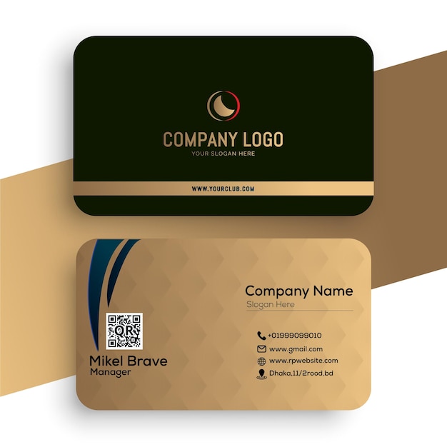 Elegant premium golden business card template