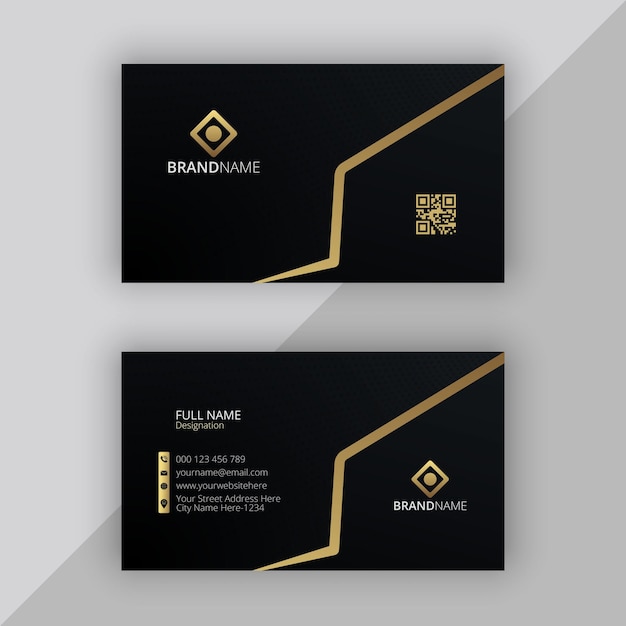 Elegant professional business card with style Premium Vector