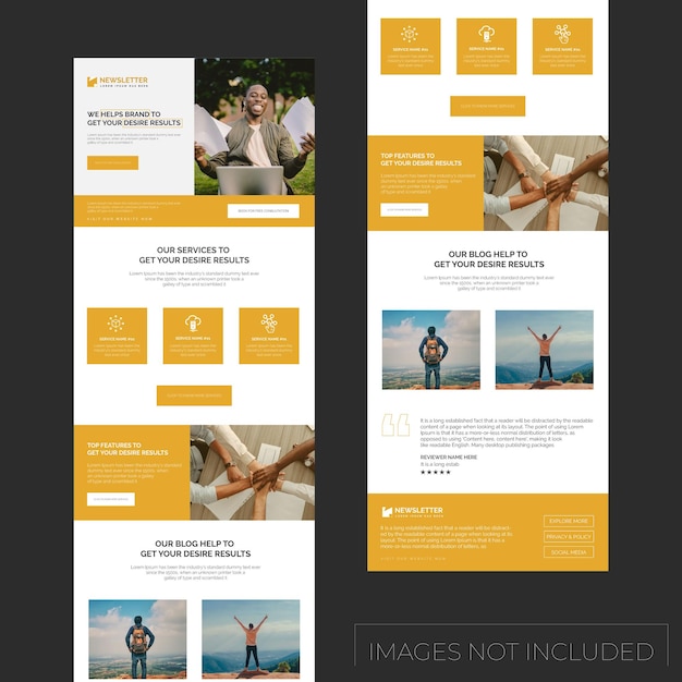 Elegant and professional business email marketing template design