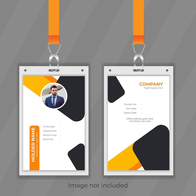 Vector elegant and professional design concept for employee information card also editable file